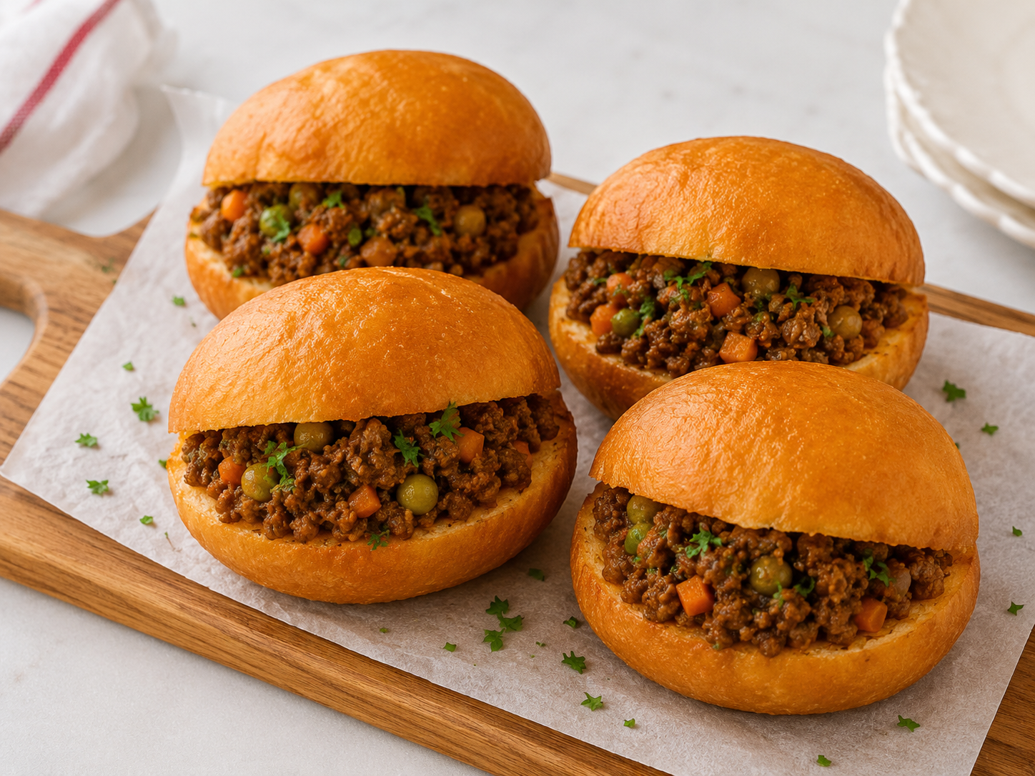Vetkoek with mince